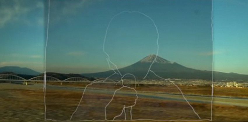 Mount Fuji Seen from a Moving Train